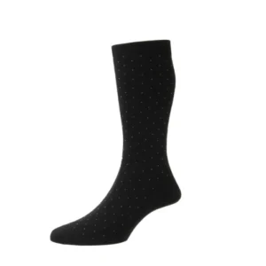 Gadsbury MOTIF PIN DOT COTTON LISLE MEN'S SOCKS